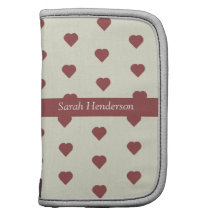 Pink Hearts Rickshaw Folio Folio Planner