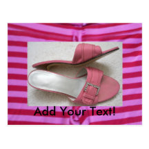 Pink Heels Shoes Postcard