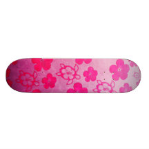 Pink Hibiscus And Honu Turtles Skate Board Decks