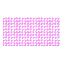 Pink Houndstooth Photo Card