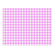 Pink Houndstooth Postcard