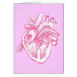Pink Human Heart Cards