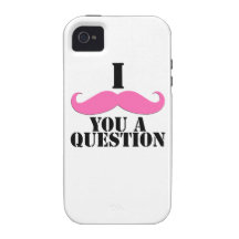 Pink I Moustache You a Question Vibe iPhone 4 Cover