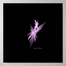Pink Ice Fractal by Kitty Ann Poster