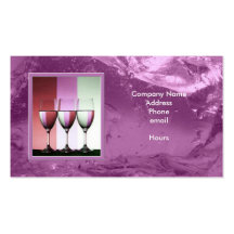 Pink Ice Wine Goblets Business Card