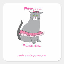 Pink Is for Pussies Stickers