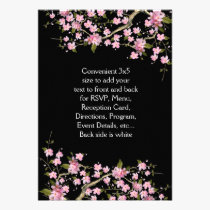 Pink Japanese Cherry Blossoms Wedding invitations