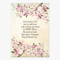 Pink Japanese Cherry Blossoms Wedding invitations