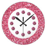 Pink Jewel Bling Wall Clock wall clocks