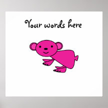 Pink koala posters