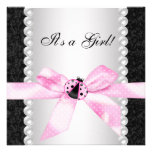 Pink Ladybug Baby Shower Invitations