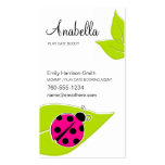Pink Ladybug, Mummy / Play Date Cards Business Card