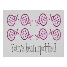 Pink Ladybugs Custom Invite