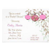 Pink Lanterns Invitation