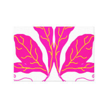 Pink Leafs Canvas Print