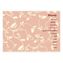 Pink Leaves - Chubby Business Card Template