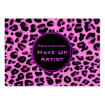 Pink Leopard Make Up Artist Business Card