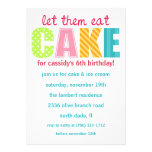 Pink Let Them Eat Cake Birthday Party Invitation