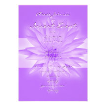 Pink lilly template - customisable personalised invite