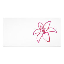 Pink Lily Photo Card