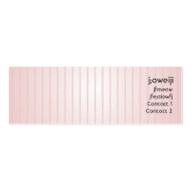 Pink Lines - Skinny Business Card