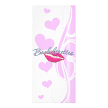 pink lips bachelorettes party bridal bridesmaids custom announcements