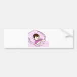 pink little girl bumper stickers