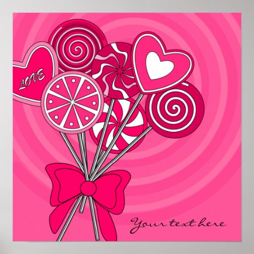 Pink lollipop Poster