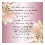 Pink Lotus Flower Wedding Announcement