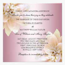 Pink Lotus Flower Wedding invitations