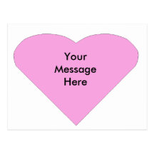 Pink Love Heart Post Cards