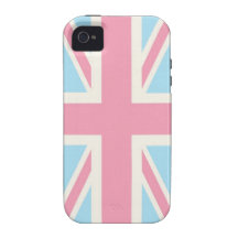 Pink Lovely Classic Union Jack British(UK) Flag iPhone 4/4S Cover