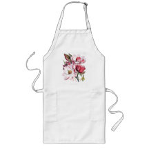 Pink Magnolia Flowers Aprons