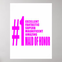 Pink Maids of Honour : Number One Maid of Honour Posters