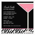 Pink Martini and Zebra Pattern Invite
