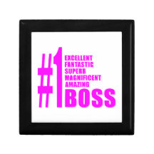 Pink Modern Bosses : Number One Boss Trinket Box
