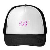 Pink Monogram B Trucker Hat
