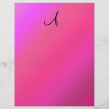 Pink monogram flyer design
