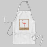 Pink Musical Flamingo Apron aprons