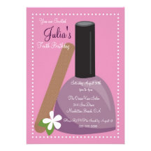 Pink Nail Polish Birthday Invite