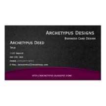 Pink on Grey Curves Business Card Style 1