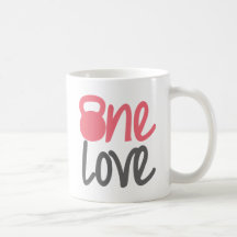 Pink "One Love" Mugs