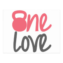 Pink "One Love" Postcard