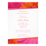 Pink Orange Daisy Wedding Bridal Shower Invitation