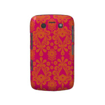 Pink Orange Damask Pattern Blackberry Case-Mate