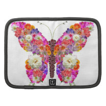 Pink Orange Floral Butterfly Girly Cute Collage Organizers