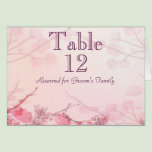 Pink Orchid Table Seating Name Card cards