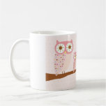 Pink Owls in a Row Mug