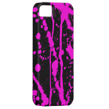 Pink Paint Splatter iPhone 5 Cover