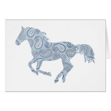 Pink Paisley Horse Note Card